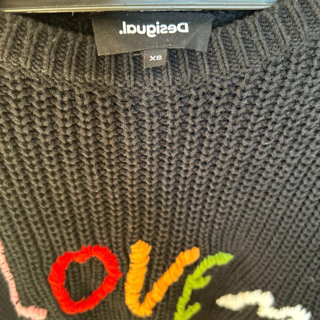 デシグアル Desigual LOVE オーバーサイズセーター ニット ブラック