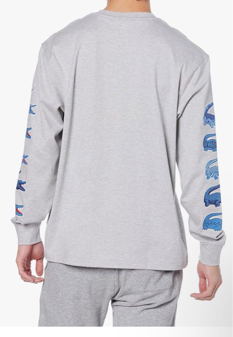 ラコステ タイムラインクロックスリーブプリント 長袖Tシャツ M（サイズ３）新品