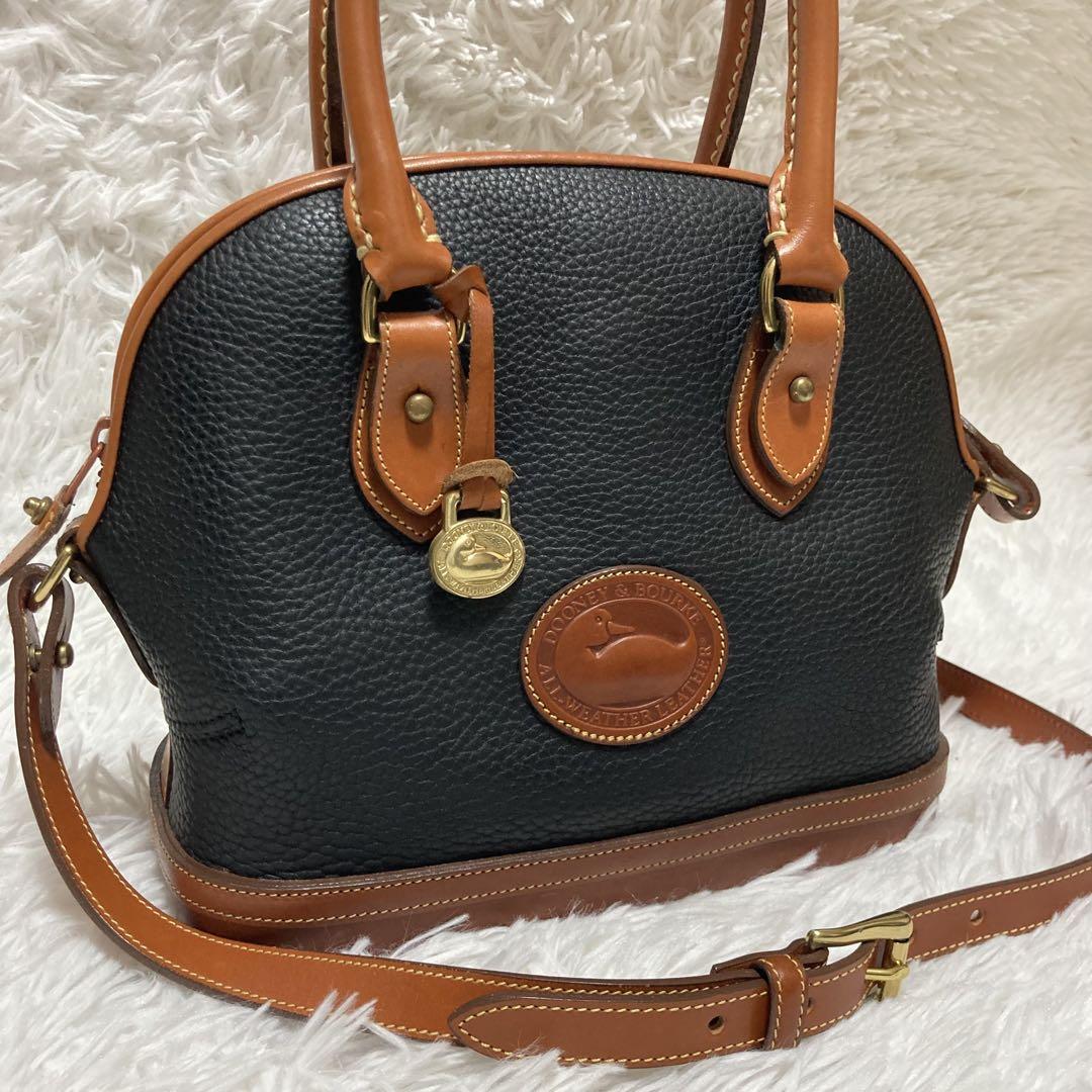 DOONEY&BOURKE バッグ　2way シボ革　レザー　金チャーム　自立型