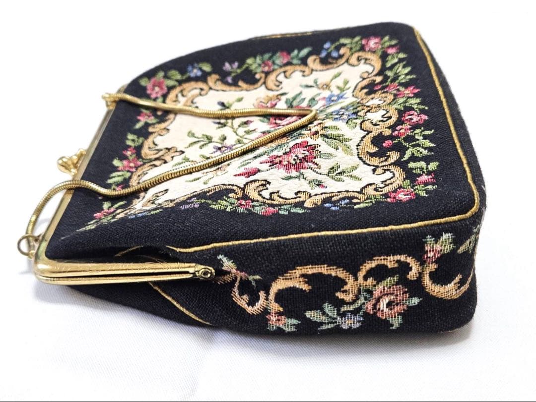 プチポワン ハンドバッグ プチポワン MICHIKO KUGE 黒レザーハンドバッグ | 5Vintage