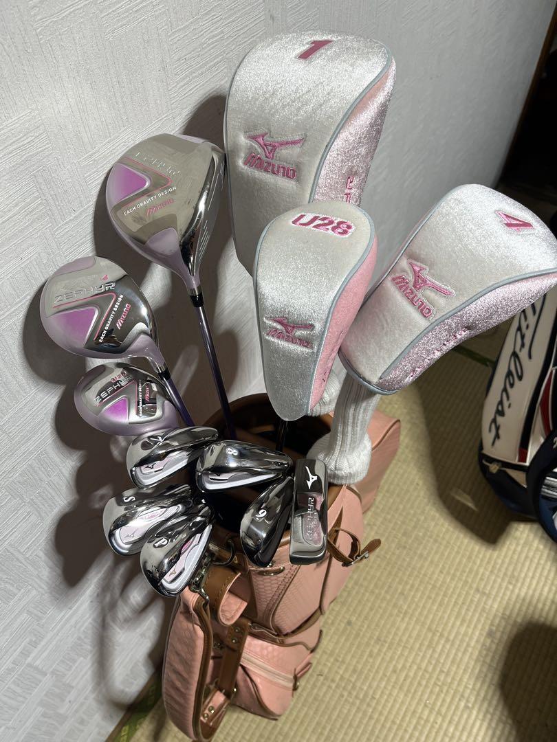 超美品！ミズノMIZUNO ZEPHYR 女性用ゴルフセット+高級バッグ+オマケ