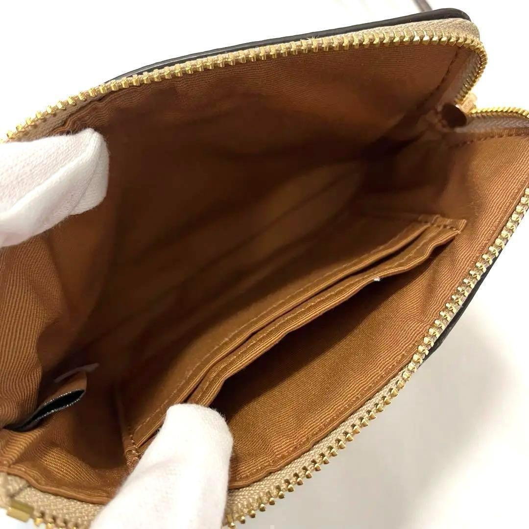 coach キャンバス×レザー シグネチャー ポーチ F58035 小銭入れ