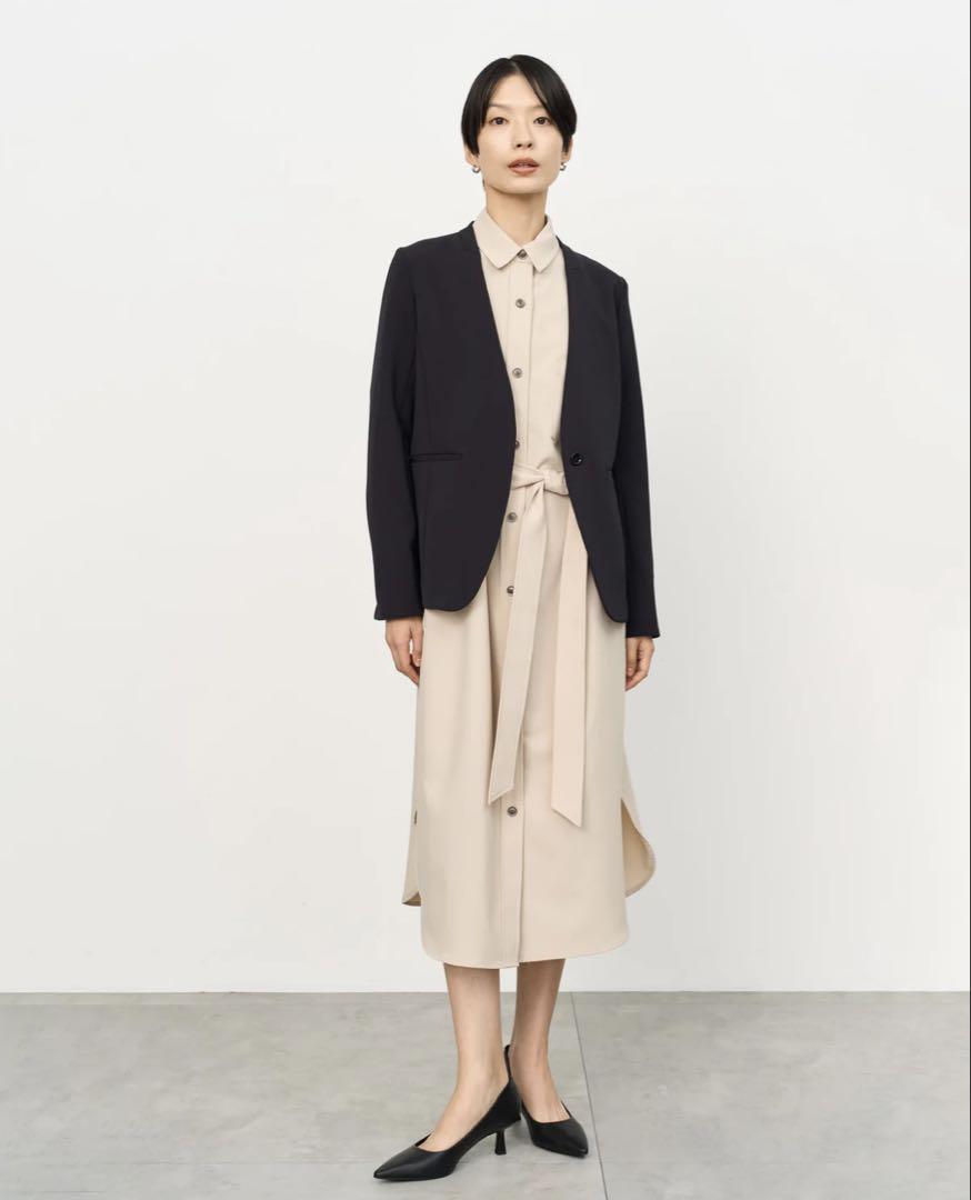 ストレッチファインノーカラージャケット - SOÉJU online store