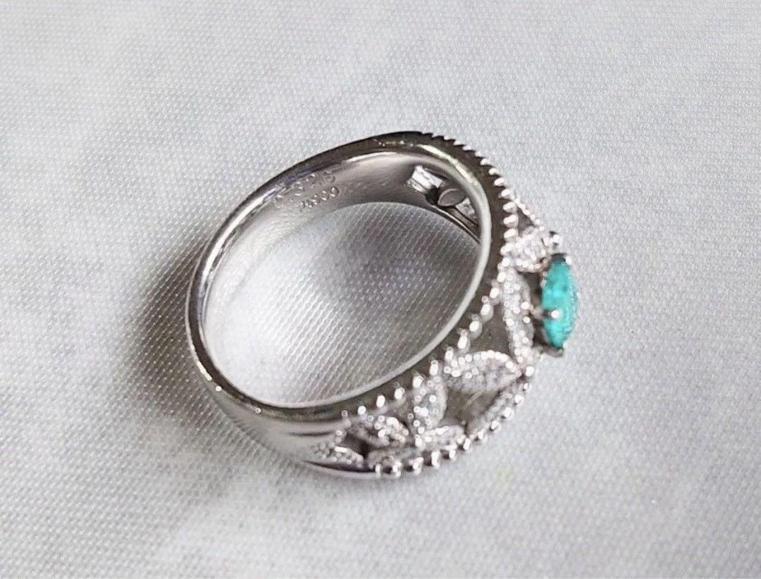 ラビット　パライバトルマリン0.326ct pt900 リング