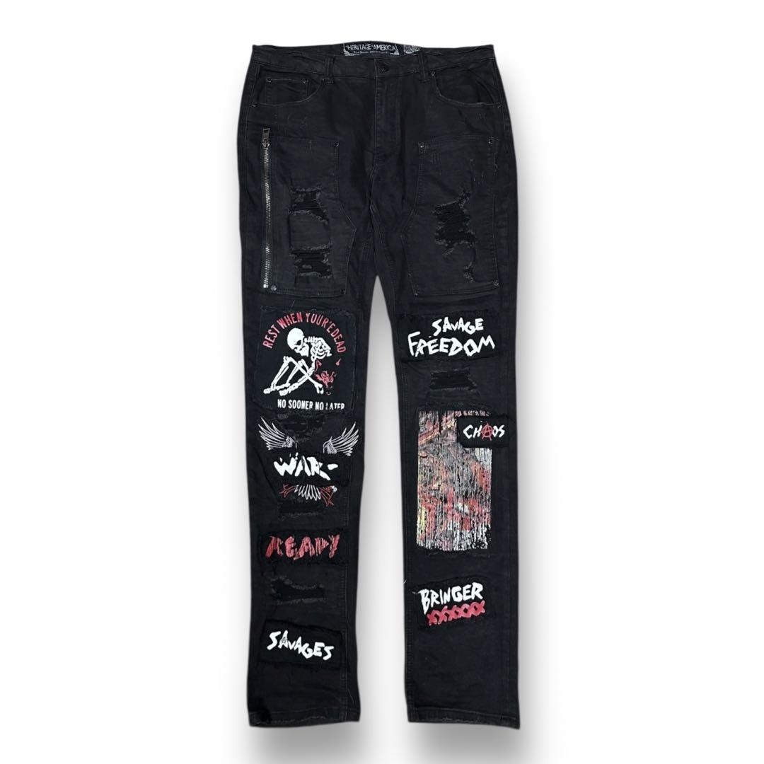 unknown pank damage skinny pants archive