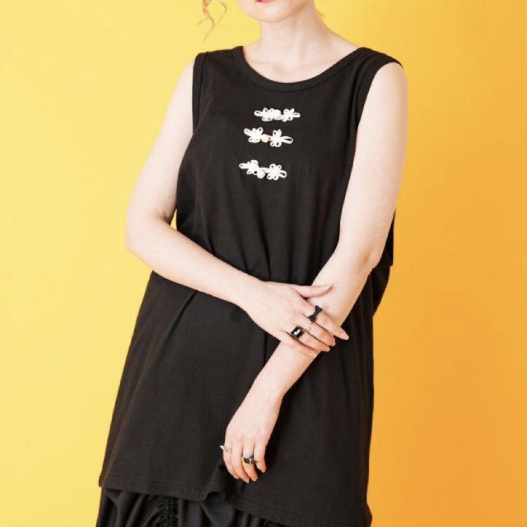 【完売品】ankoROCK チャイナボタンタンクトップ -メガビッグ-