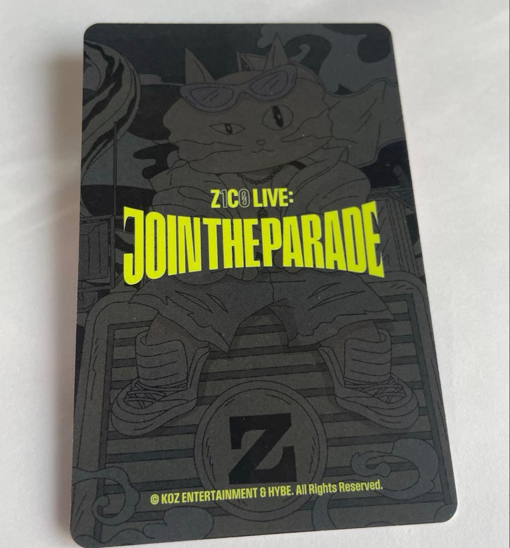 ZICO トレカ ZICO LIVEJOIN THE PARADE ジコトレカ UP786_INFO