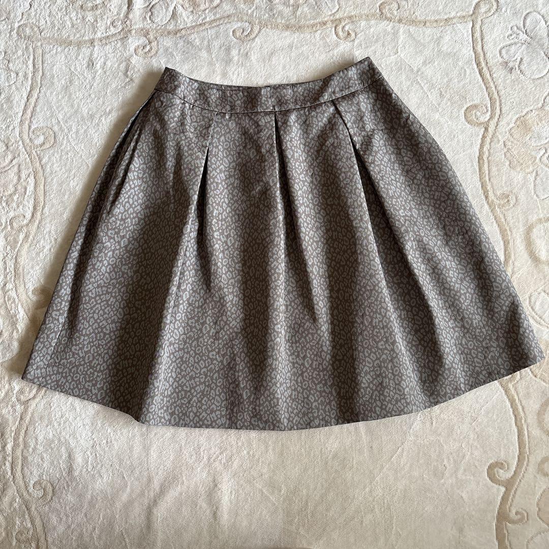 René フレアスカート 38 レオパード柄 5,000円