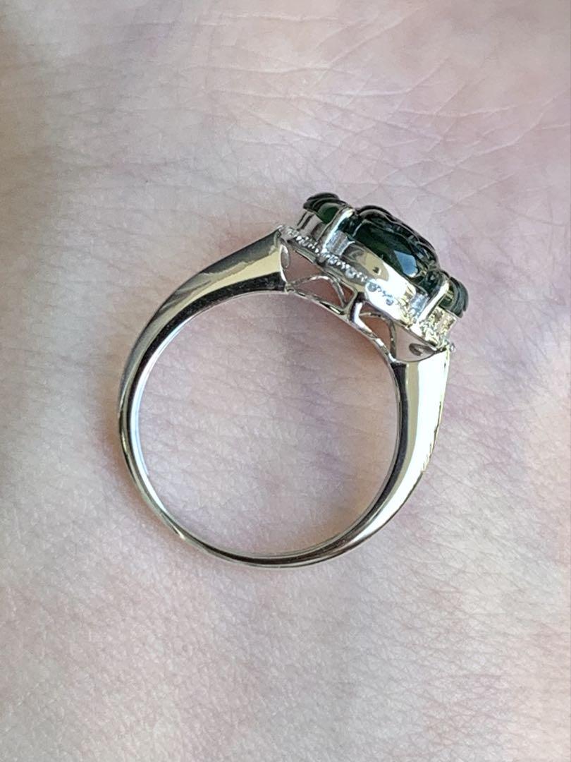 レア‼️本翡翠　氷種　陽緑　布袋様　18金　天然ダイヤモンド　超美品　0010