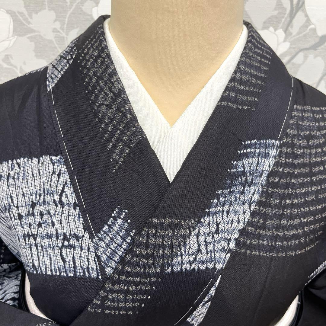 正絹 本場大島紬 絞り染め 幅広(未使用品)【三越】