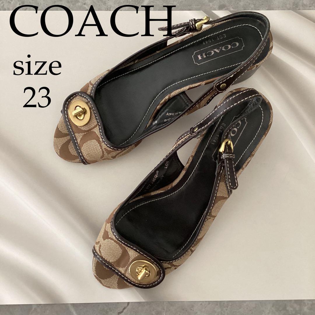 COACH サンダル シグネチャー サイズ23 - メルカリ
