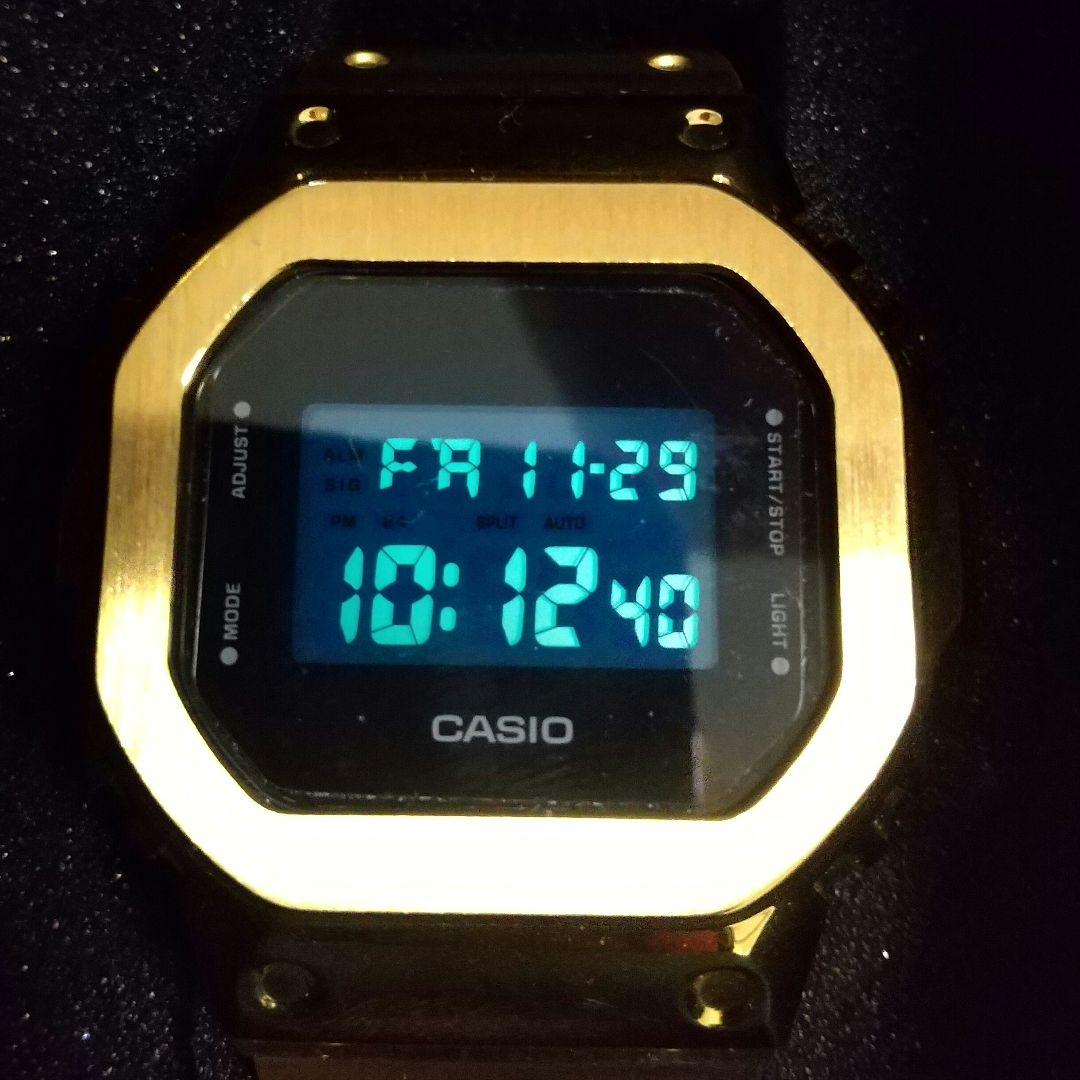 G-SHOCK DW5600 ゴールドフルメタルカスタム