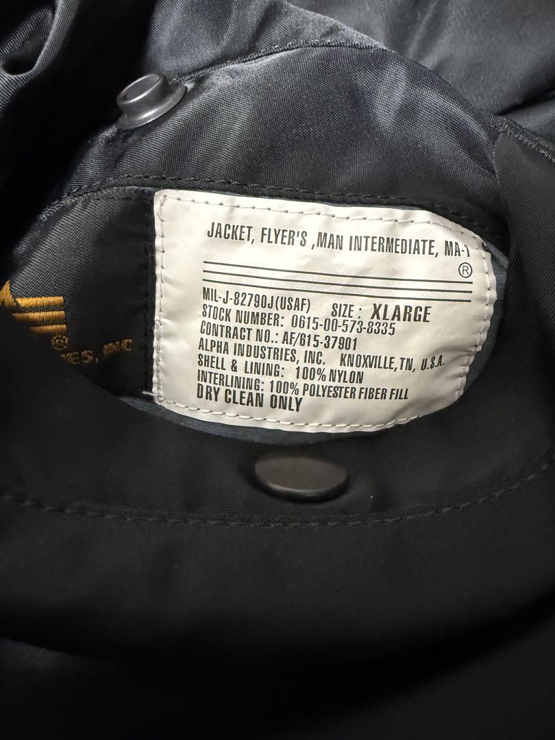 ALPHA INDUSTRIES MA-1 フライトジャケット XL アルファ