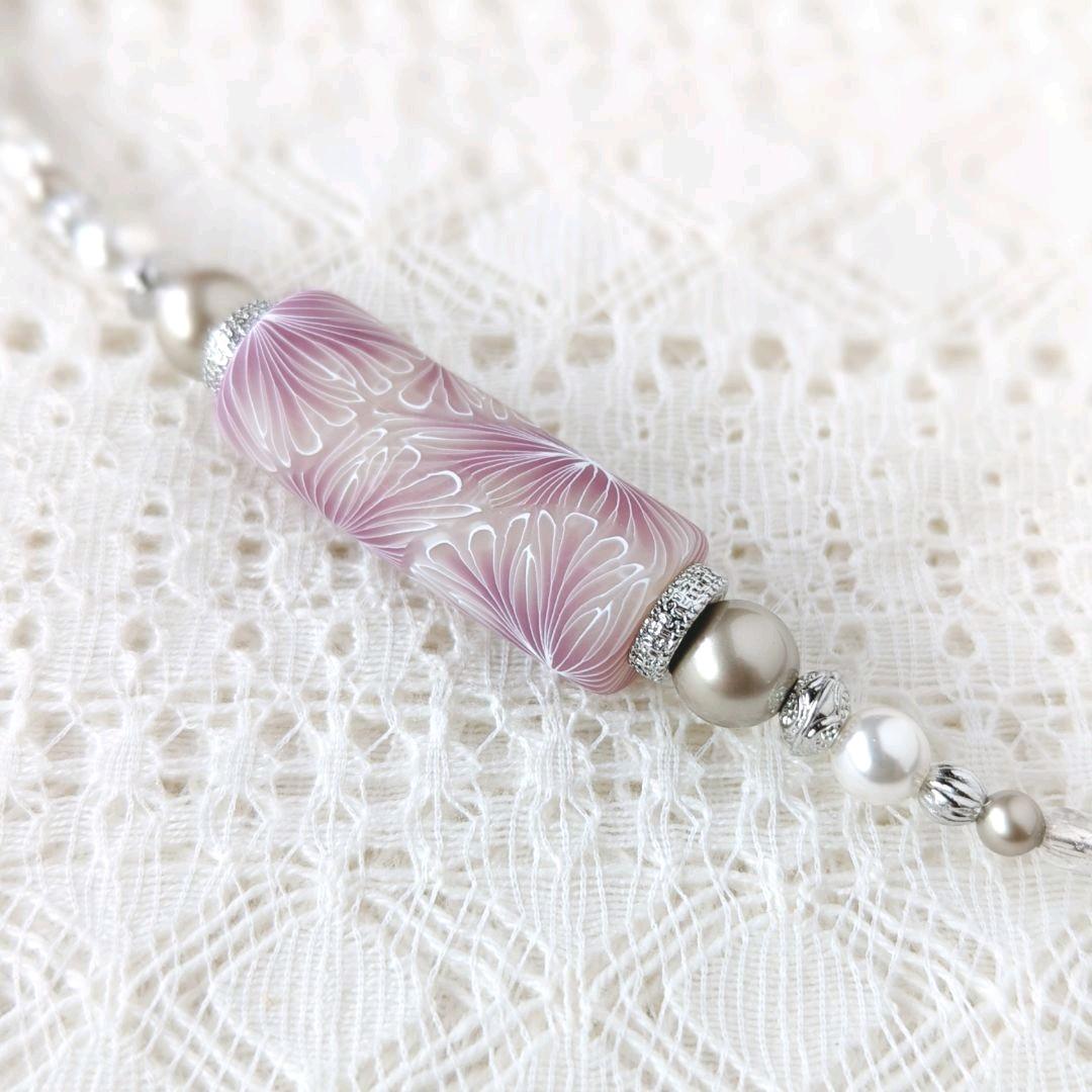 ハガレンさま専用 羽織紐〈菊large・jellyfishな花〉ヌーディピンク 画像2