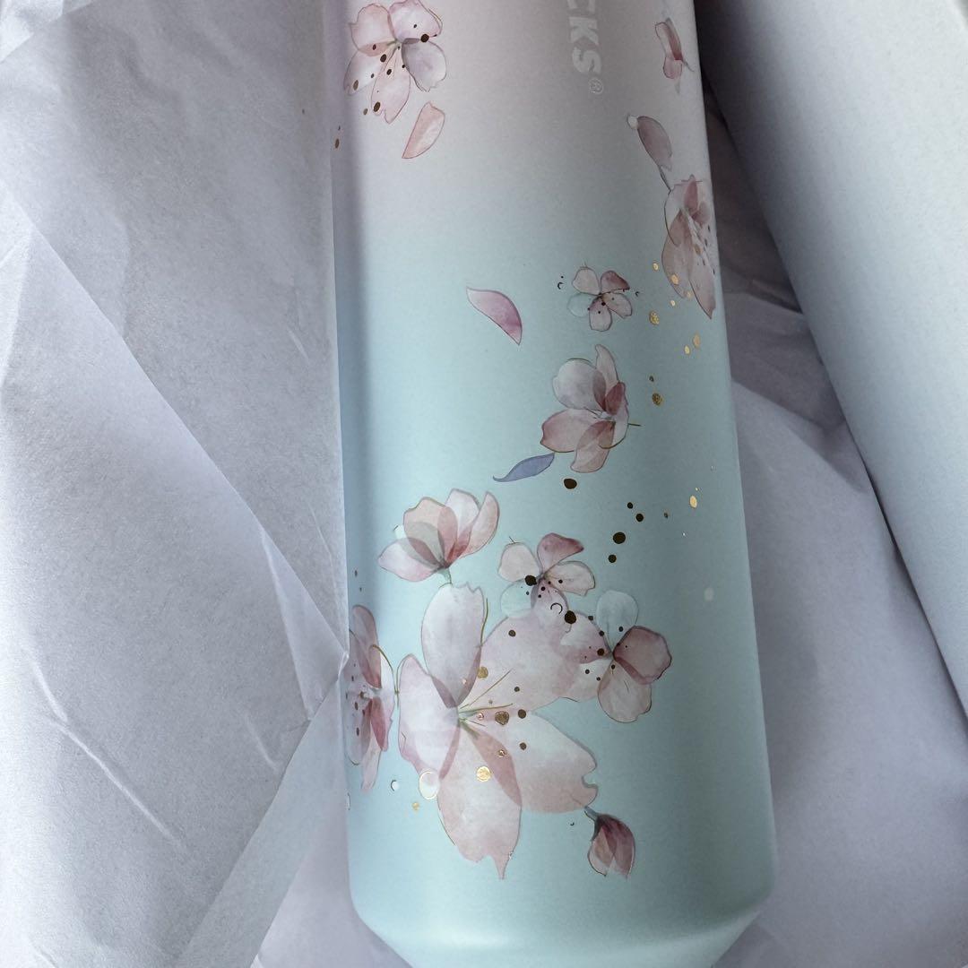 スタバ SAKURA2025ステンレスボトルペールブルーグラデーション591ml