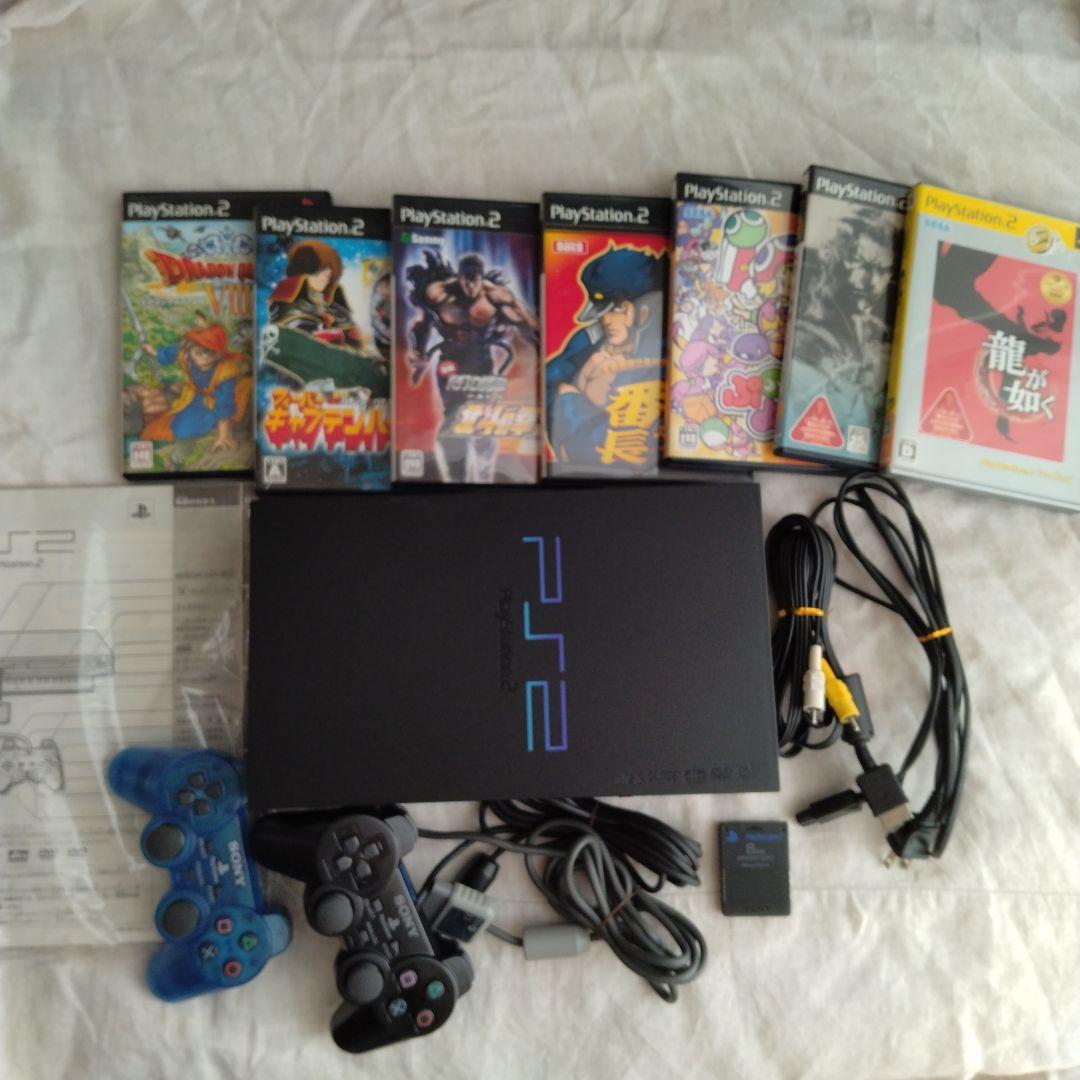 PlayStation 2 本体 コントローラー2つ付き　カセット7枚セット