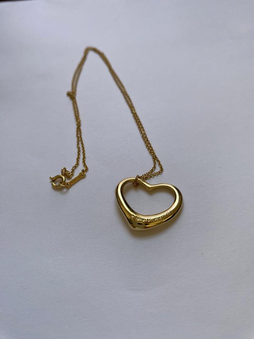 エルサ・ペレッティ オープンハートペンダント ティファニー 18K YG