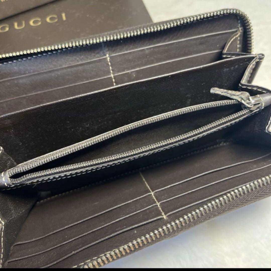 GUCCI 長財布 グッチ柄 GG柄 レディース財布 リボン キャンバス
