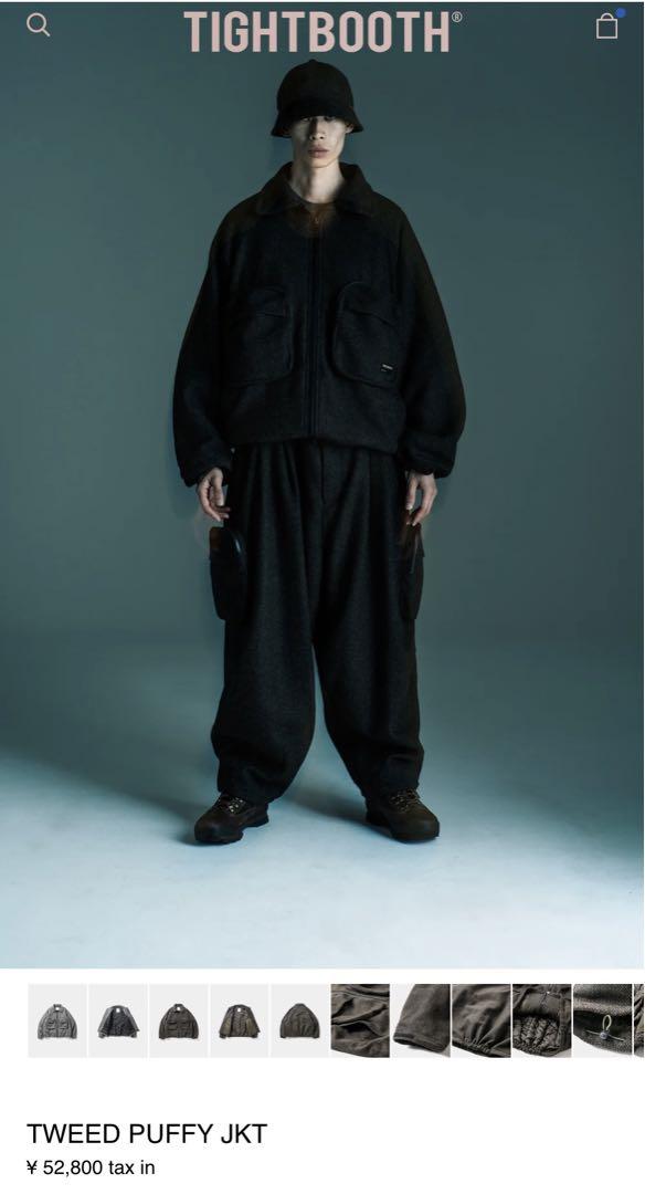 (tightbooth) TWEED PUFFY JKT&CARGO PANTS