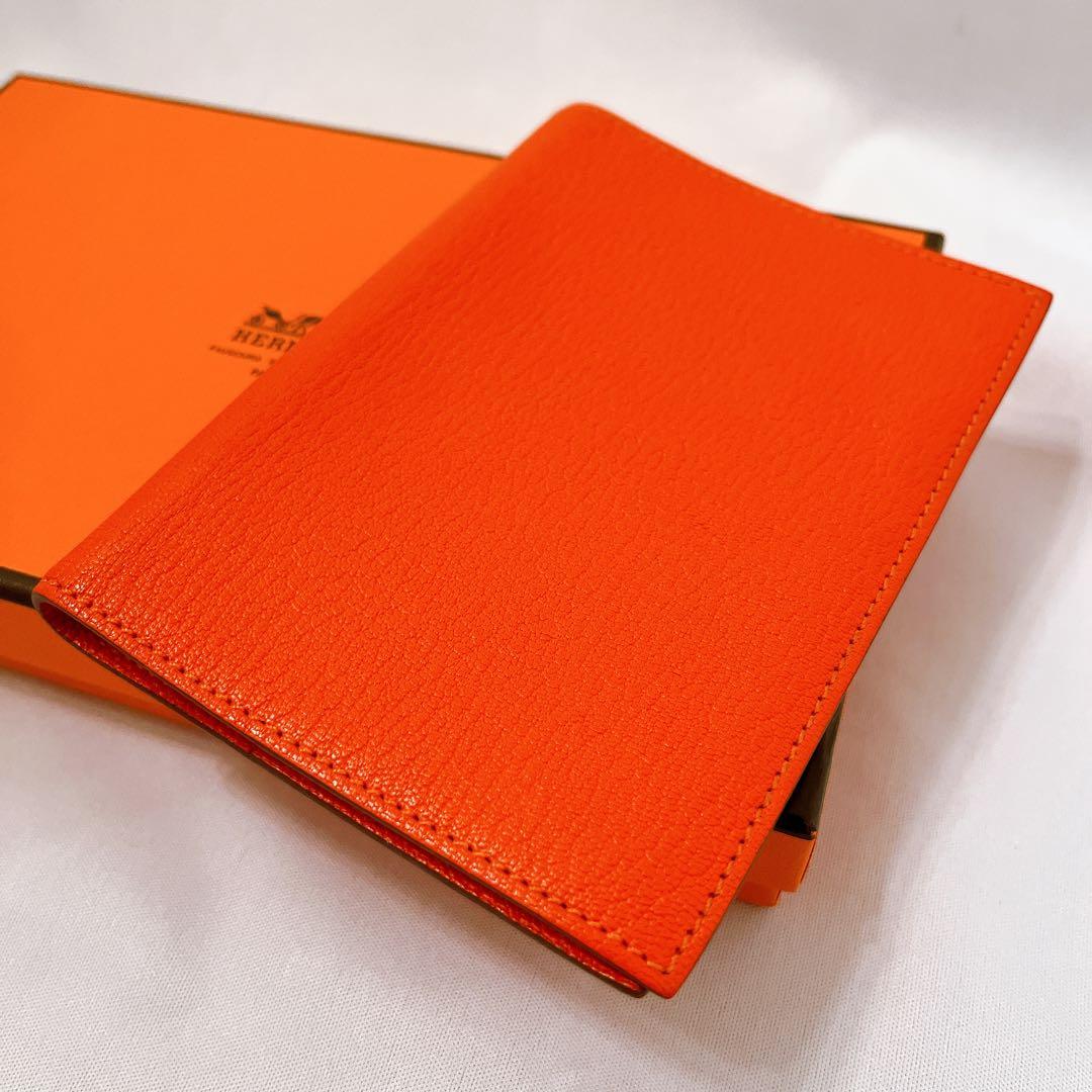 【美品】HERMES エルメス アジェンダ GM 手帳カバー オレンジ T刻印
