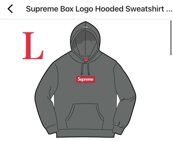 Box Logo Hooded Sweatshirt Charcoal ドゥ様用