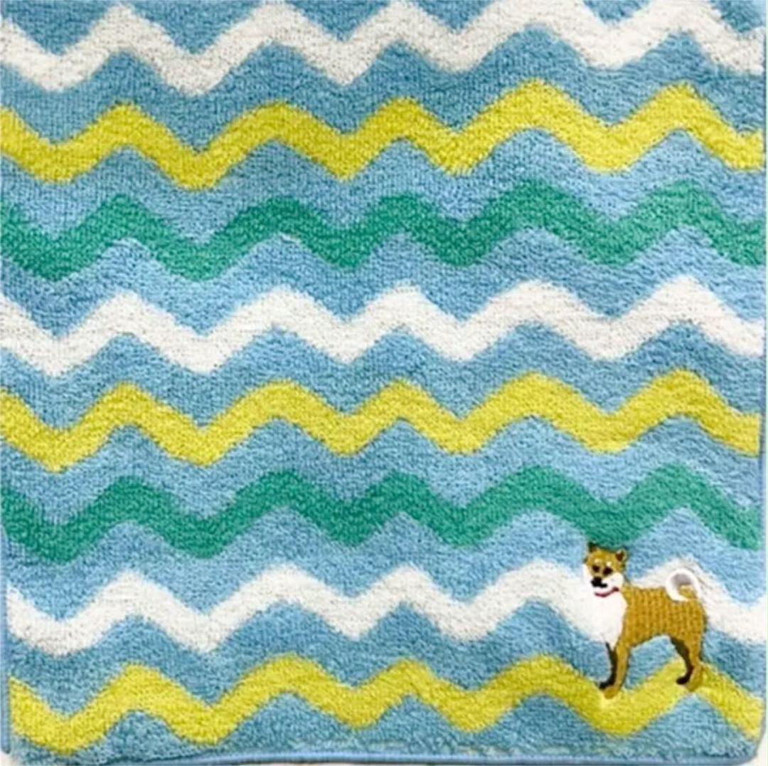 ☆新品☆ 柴犬 柴田さん刺繍タオルハンカチ 2枚セット ③