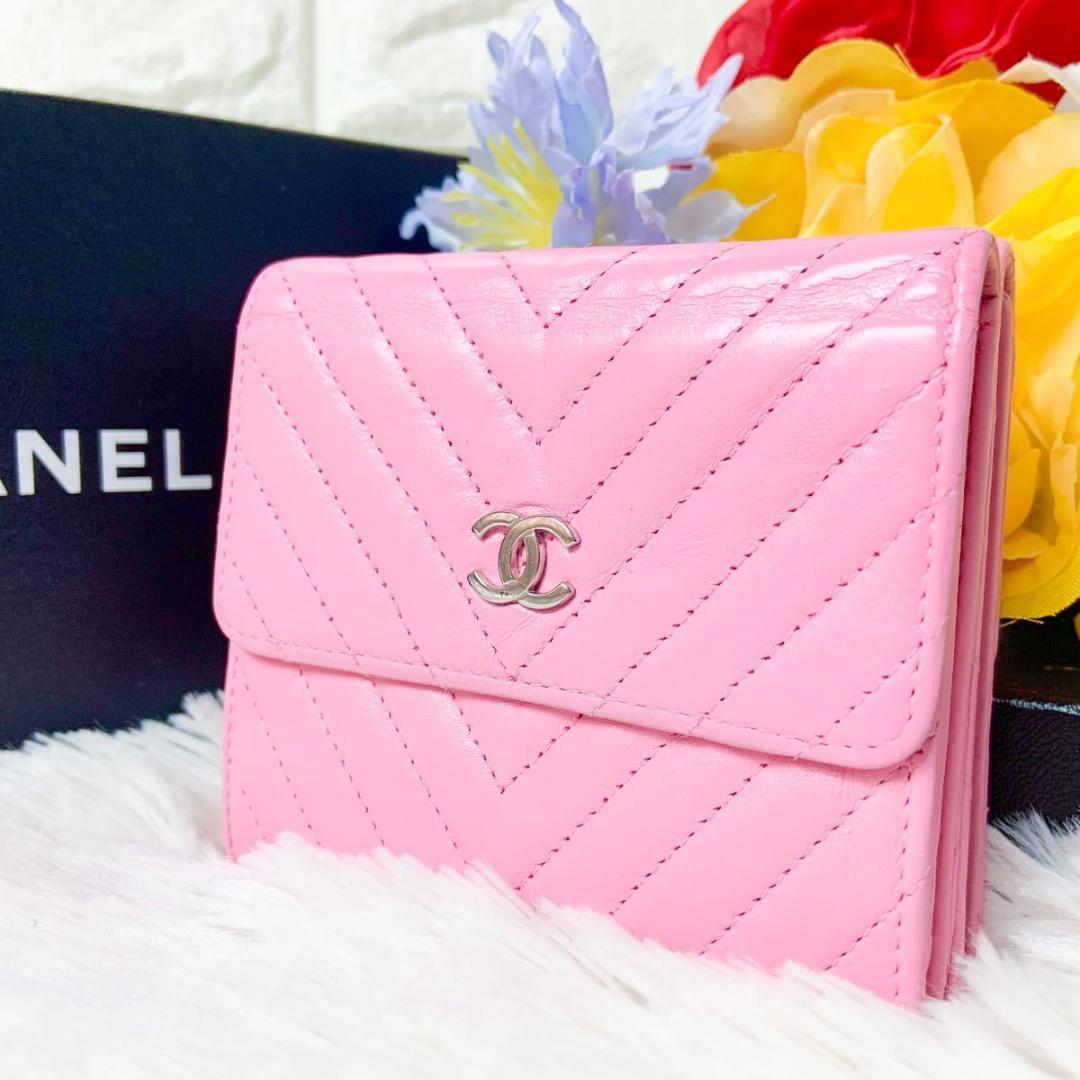 人気メーカー ブランド Chanel 三つ折り財布 ラムスキン ピンク Www Tonna Com