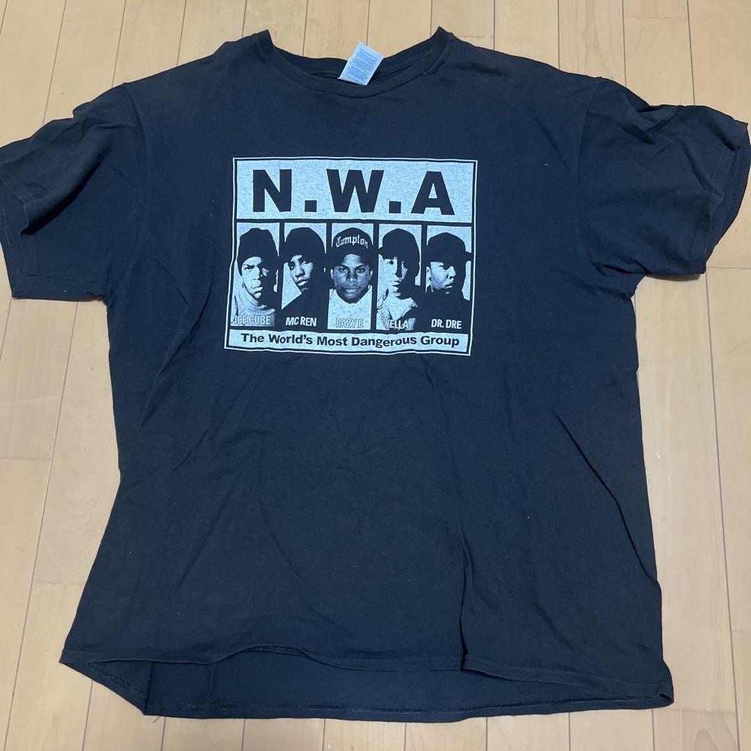 N.W.A. プリントTシャツ 黒