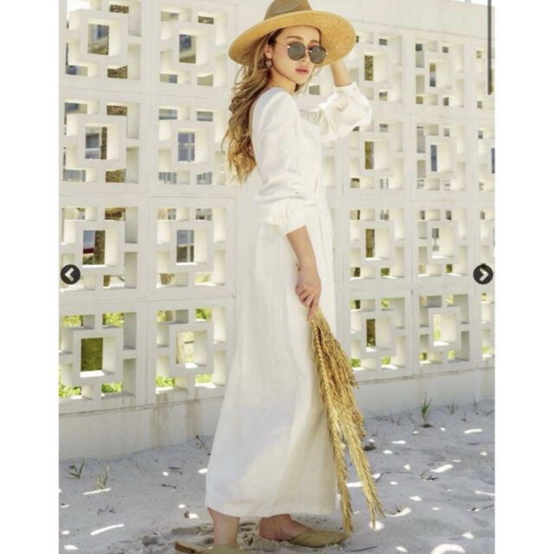 1回着用Square Back Linen One-piece ワンピース