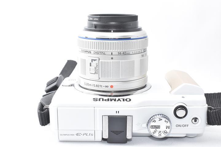 ショット数900回 OLYMPUS PEN E-PL1s ホワイト レンズキット