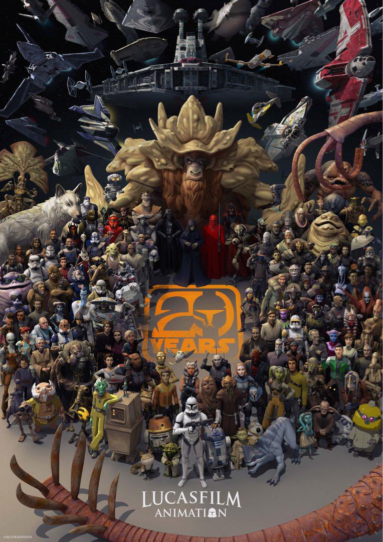 【新品】スターウォーズ ルーカスフィルムアニメーション 20周年ポスター