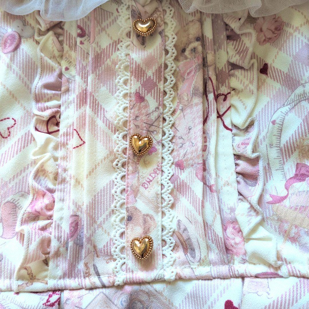 リズリサSewing bear柄セットアップ「ピンク」量産型