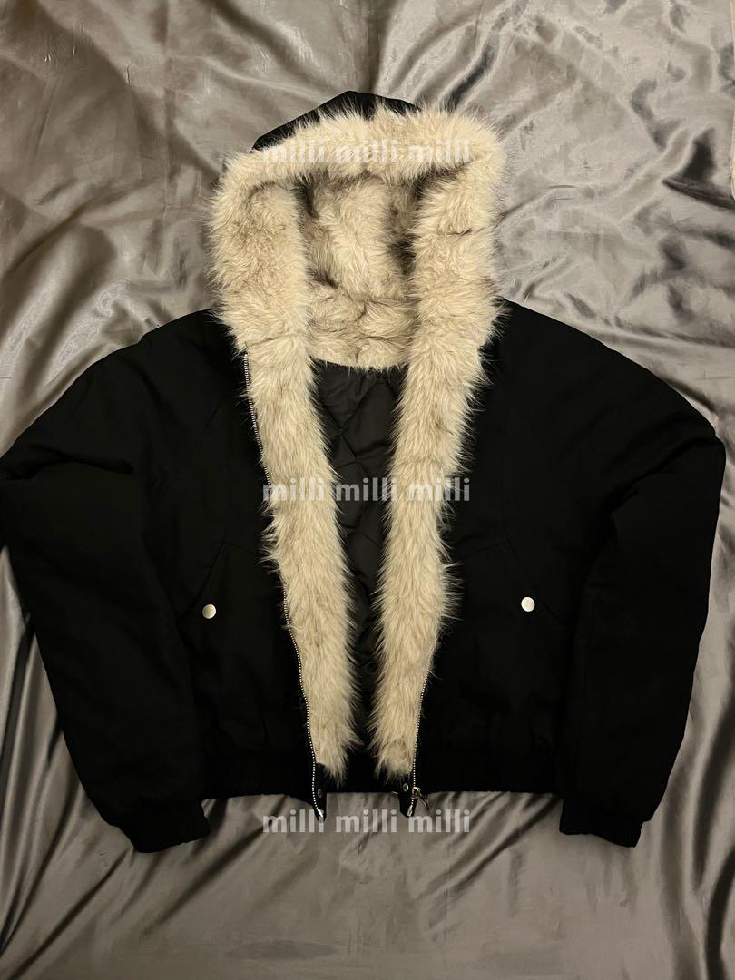 【即日発送】Amoeba ファージャケット fur opium y2k 新作モデル 正規品】短丈 ファー fur foodie jacket opium y2k