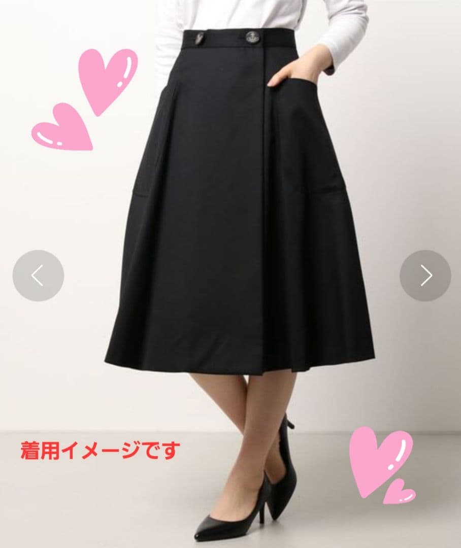 タグあり ヴィヴィアンウエストウッド 定番 スカート ネイビー ウールM・Vivienne Westwood RED LABEL