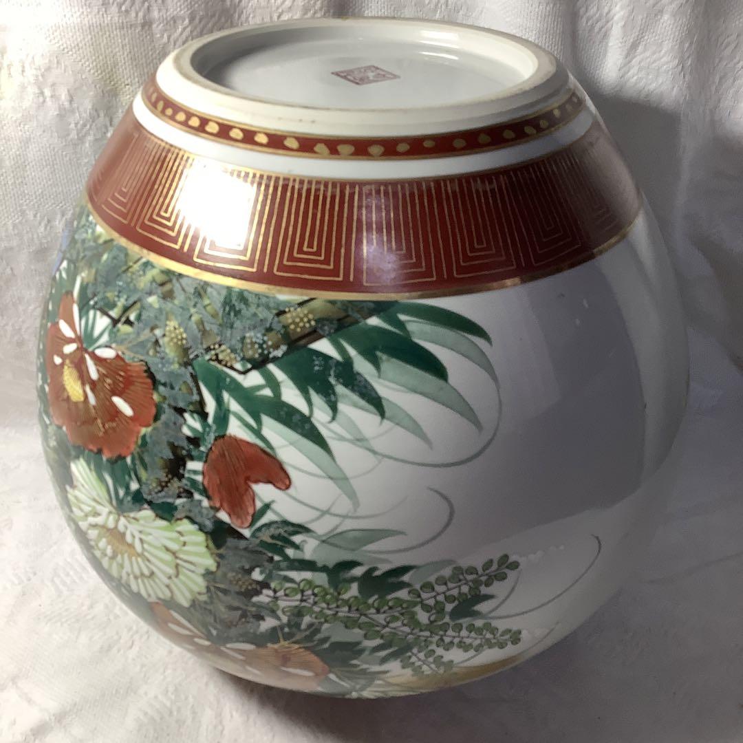 【美品】　九谷焼　東寿　花鳥　ゴールドコレクション　高級花瓶 オーナメント
