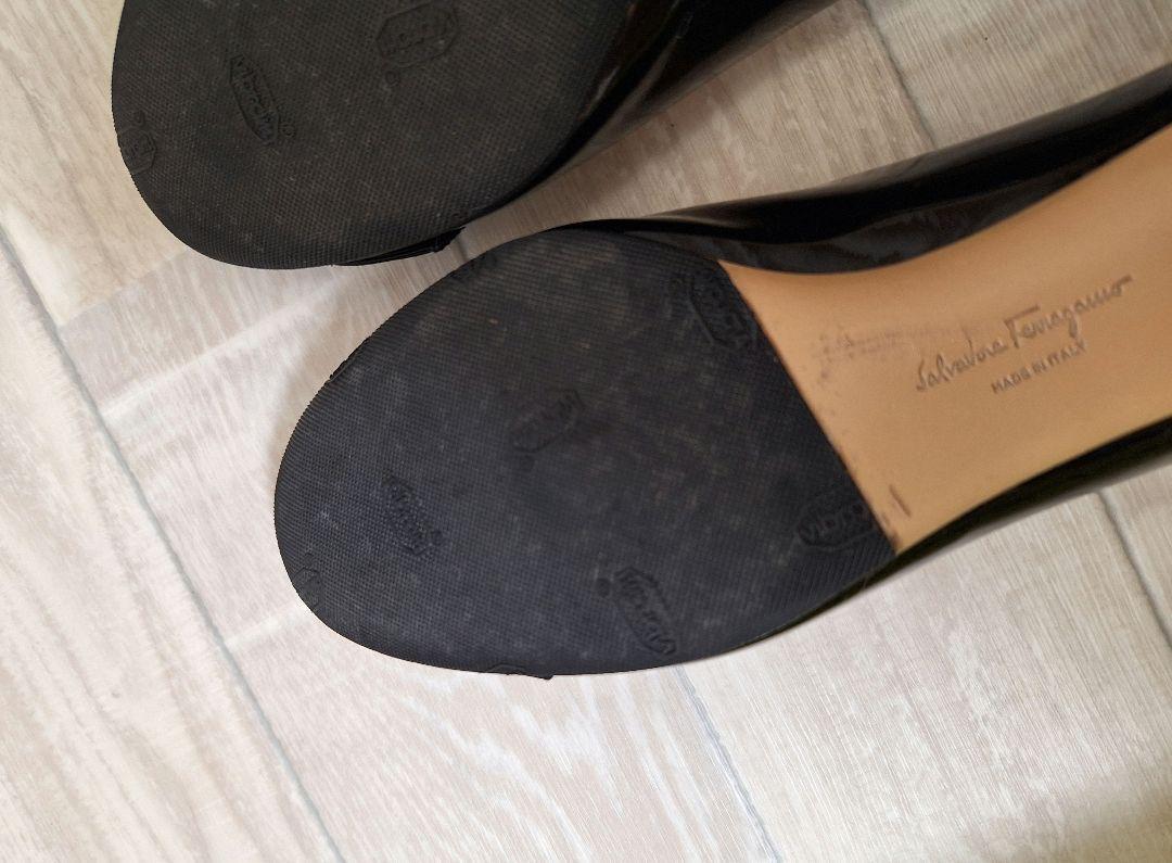 極美品】 Ferragamo リボン パンプス ビブラムソール付き 8 1/2