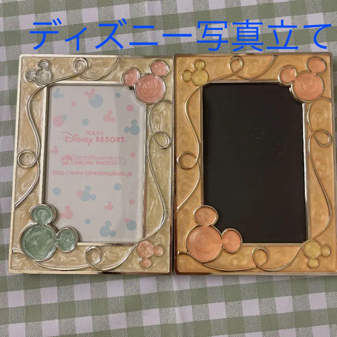 ディズニー フォトフレーム 2個セット ミッキー メルカリ