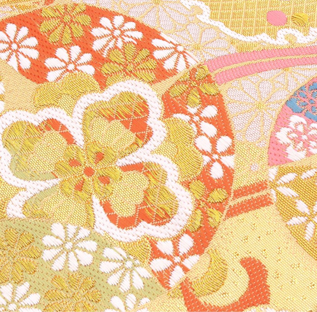 美品　七五三　結帯　作り帯　7歳　金