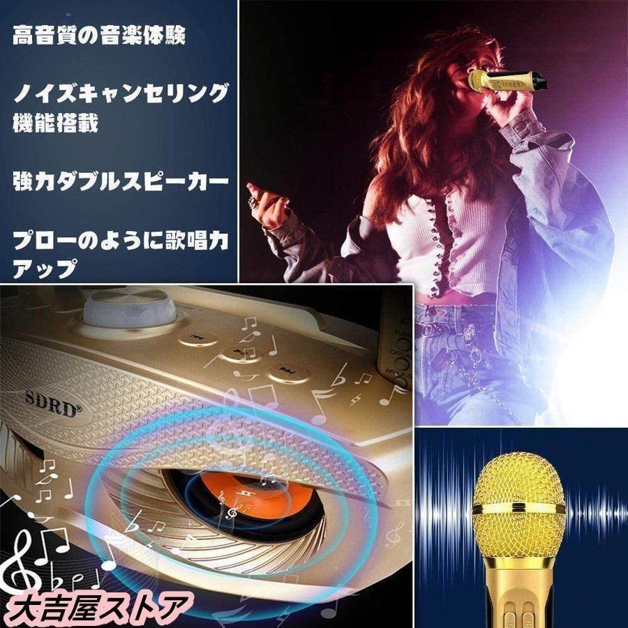 手持ちマイク2本セット Bluetooth カラオケマイク ワイヤレス