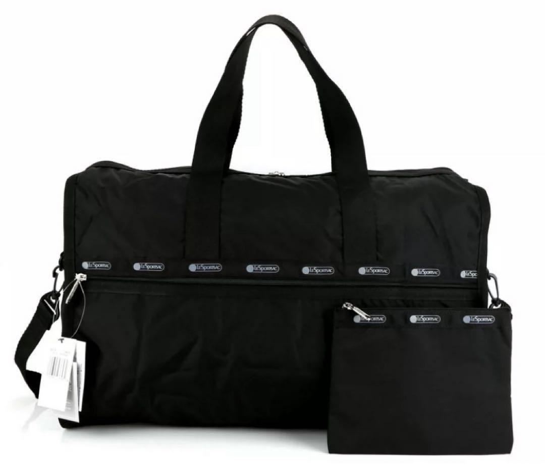 新品　LeSportsac レスポートサック　旅行用ボストンバッグ　黒　大容量