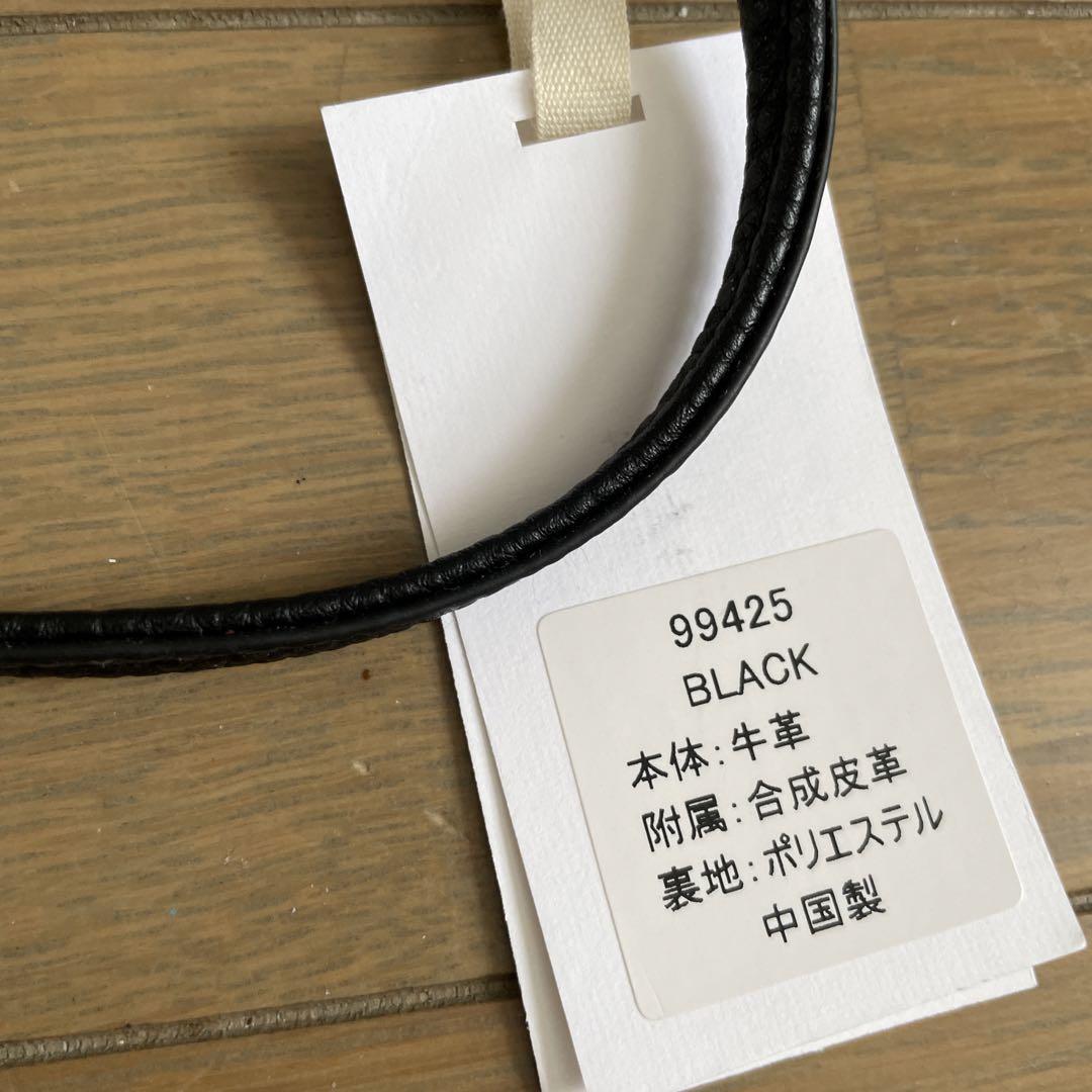 ブラック スマホショルダーバッグ札付き