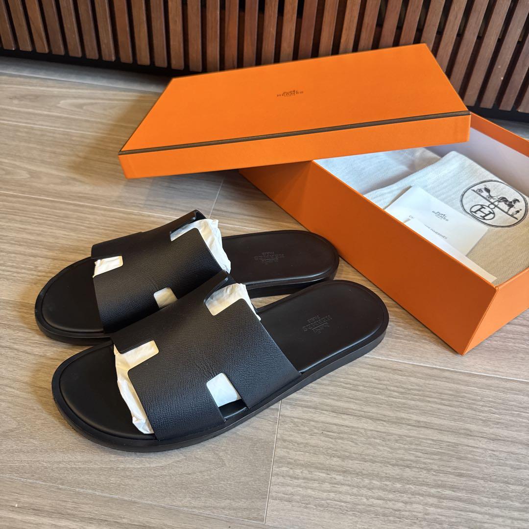 【期間限定/美品】HERMES エルメス イズミール サンダル 42 黒