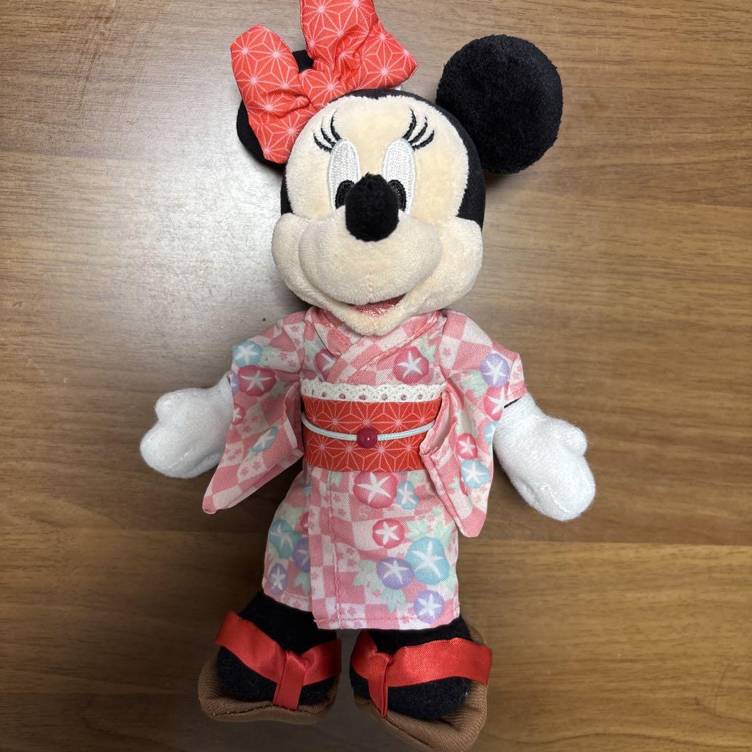 激安 超特価商店街  ディズニー ￼ミニー ぬいぐるみバッジ 浴衣 ミニーマウス 着物・浴衣