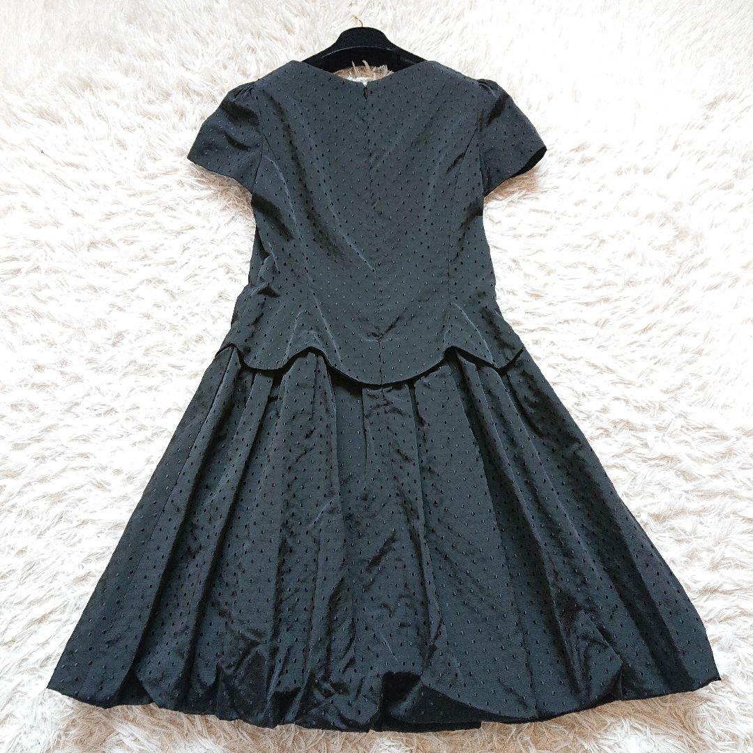 エムズグレイシー ドット 刺繍 リボン スカラップ バルーン