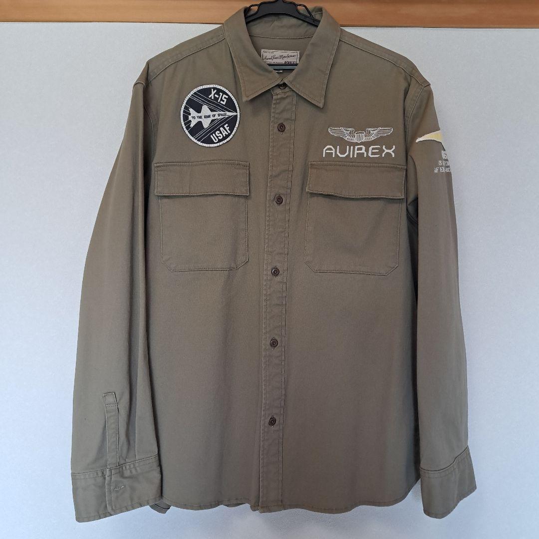 AVIREX X-15 カーキシャツ US AIR FORCE