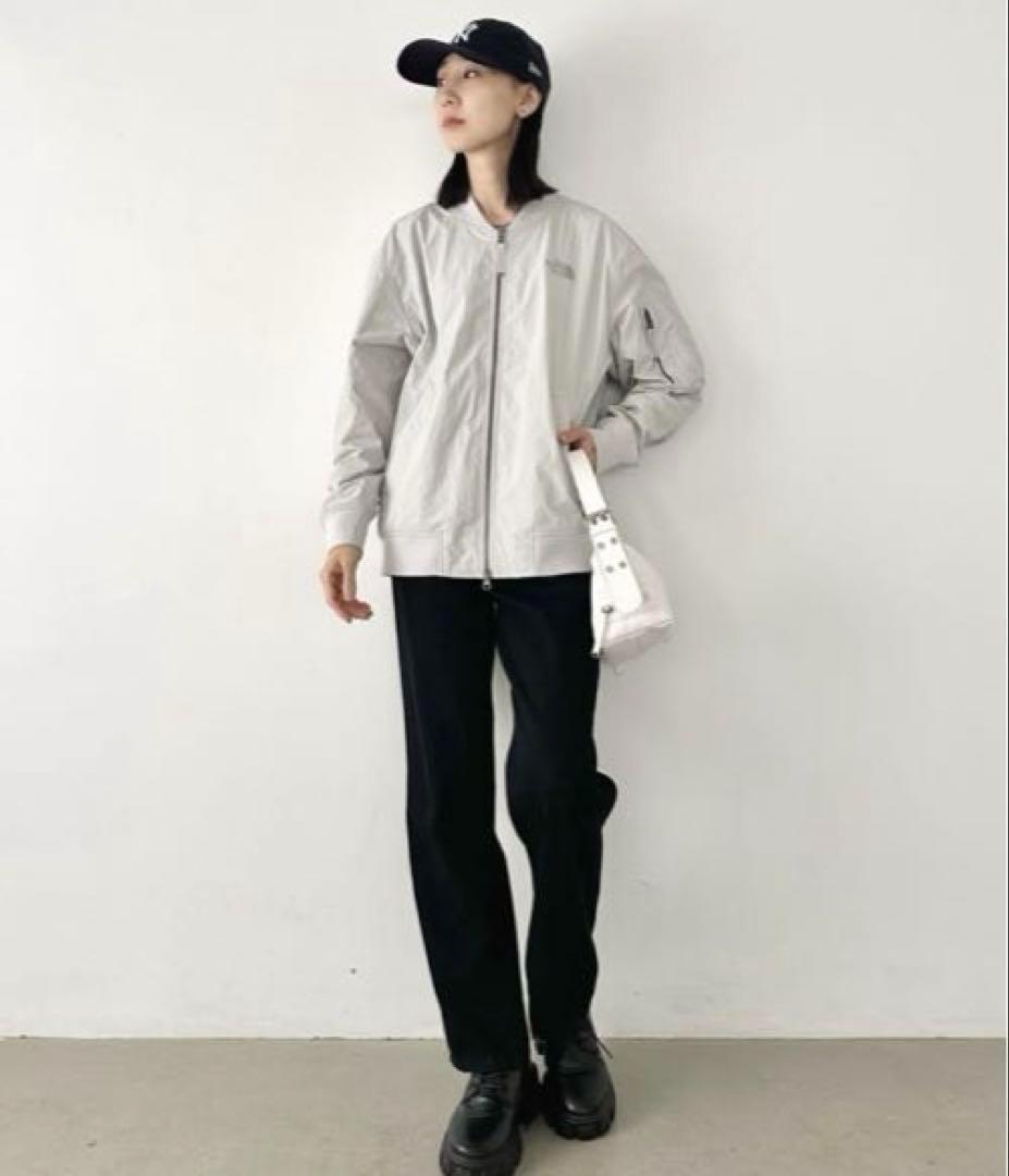 ノースフェイス　新作　MA-1 ALL-ROUND BOMBER ライトグレー THE NORTH FACE ノースフェイス ブルゾン M'S ALL ROUND BOMBER