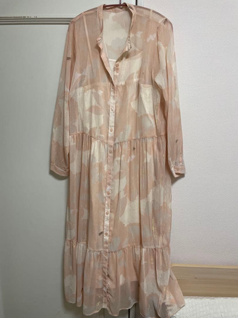 AMERI フラワープリント ロングワンピース SS AMERI