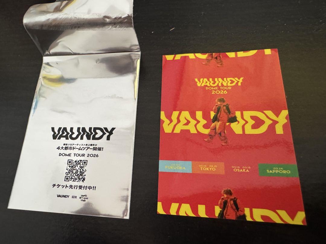 Vaundy ピールオフ ステッカー 4枚 ドームツアー 2026 コンプ