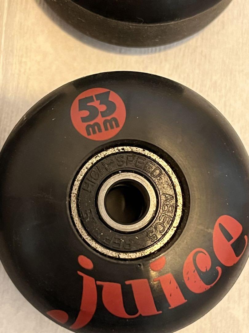 juice wheels 53mm ベアリング付き - スケートボード juice wheels 53mm ベアリング付き - スケートボード
