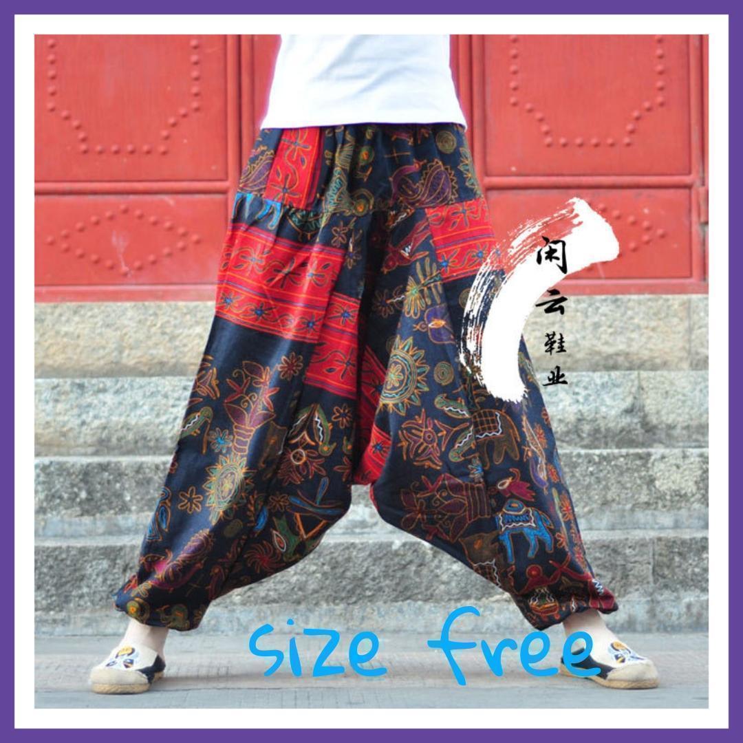 大人気】サルエルパンツ ユニセックス アジアン セール商品 www